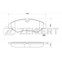 BS-1129 ZEKKERT Комплект гальмівних колодок дисковий гальм