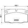 MDB1141 MINTEX Комплект гальмівних колодок дисковий гальм