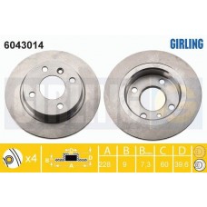6043014 GIRLING Гальмівний диск
