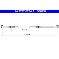 24.3727-0234.2 ATE Тросик, cтояночный тормоз