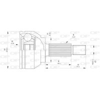 CVJ5582.10 OPEN PARTS Шарнирный комплект, Привідний вал