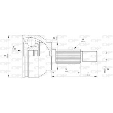 CVJ5582.10 OPEN PARTS Шарнирный комплект, Привідний вал