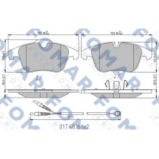 FO 996081 FOMAR Friction Комплект гальмівних колодок дисковий гальм