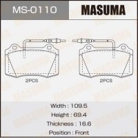 MS-0110 MASUMA Комплект гальмівних колодок
