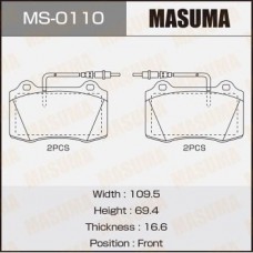 MS-0110 MASUMA Комплект гальмівних колодок