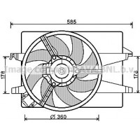 FD7553 AVA QUALITY COOLING Вентилятор охолодження двигуна