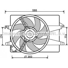 FD7553 AVA QUALITY COOLING Вентилятор охолодження двигуна