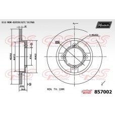 857002 MAXTECH Гальмівний диск