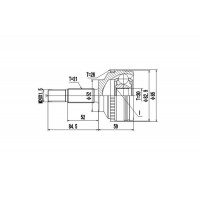 DCV850004 DYNAMATRIX Шарнирный комплект, Привідний вал