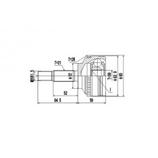 DCV850004 DYNAMATRIX Шарнирный комплект, Привідний вал