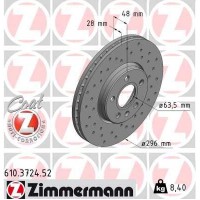 610.3724.52 ZIMMERMANN Гальмівний диск