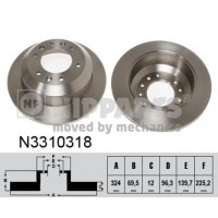 N3310318 NIPPARTS Гальмівний диск