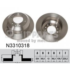N3310318 NIPPARTS Гальмівний диск