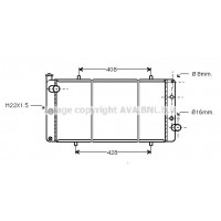PE2105 AVA QUALITY COOLING Радіатор охолодження двигуна
