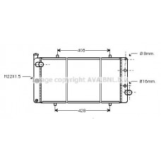 PE2105 AVA QUALITY COOLING Радіатор охолодження двигуна