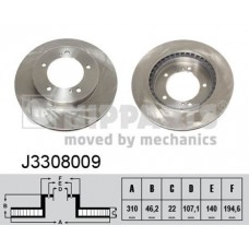 J3308009 NIPPARTS Гальмівний диск
