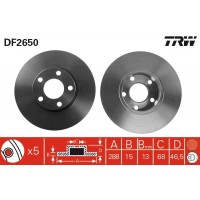 DF2650 TRW Гальмівний диск