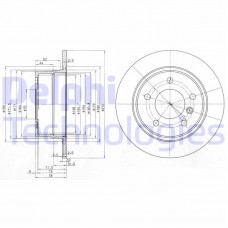 BG3040 DELPHI Гальмівний диск
