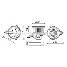 CN8511 AVA QUALITY COOLING Вентилятор салону