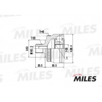 GA20585 MILES Шарнирный комплект, Привідний вал