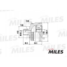 GA20585 MILES Шарнирный комплект, Привідний вал