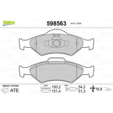 598563 VALEO Комплект гальмівних колодок дисковий гальм