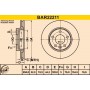 BAR22211 BARUM Гальмівний диск