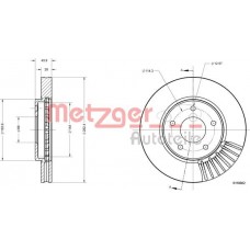 6110802 METZGER Гальмівний диск