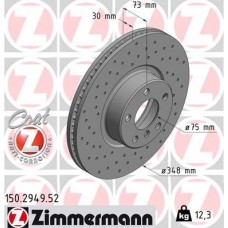 150.2949.52 ZIMMERMANN Гальмівний диск