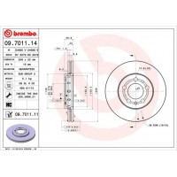 09.7011.14 BREMBO Гальмівний диск