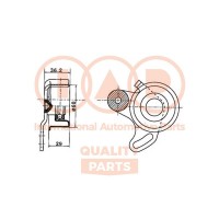 127-07050 IAP QUALITY PARTS Натяжний ролик ремінь ГРМ
