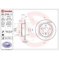 08.C745.11 BREMBO Гальмівний диск