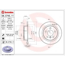 08.C745.11 BREMBO Гальмівний диск