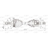DRS6330.00 OPEN PARTS Привідний вал