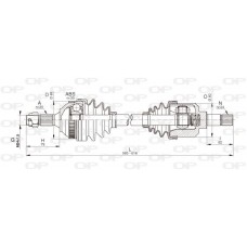 DRS6330.00 OPEN PARTS Привідний вал