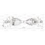 DRS6330.00 OPEN PARTS Привідний вал