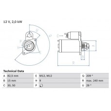 0 986 021 610 BOSCH Стартер
