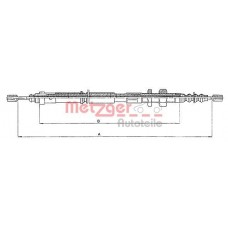 10.4652 METZGER Тросик, cтояночный тормоз