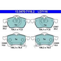 13.0470-7116.2 ATE Комплект гальмівних колодок дисковий гальм