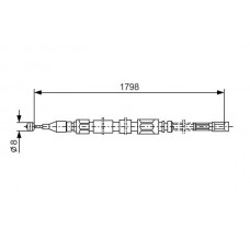 1 987 477 211 BOSCH Тросик, cтояночный тормоз