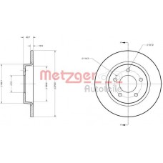 6110581 METZGER Гальмівний диск