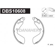 DBS10608 DANAHER Комплект гальмівних колодок