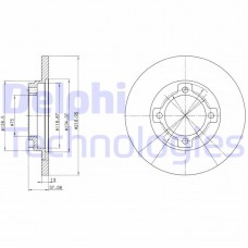 BG3083 DELPHI Гальмівний диск