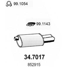 34.7017 ASSO Глушник вихлопних газів кінцевий