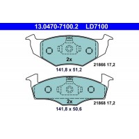 13.0470-7100.2 ATE Комплект гальмівних колодок дисковий гальм