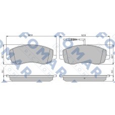 FO 893781 FOMAR Friction Комплект гальмівних колодок дисковий гальм