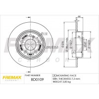 BD0109 FREMAX BRAKE DISC HIGH CARBON