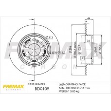 BD0109 FREMAX BRAKE DISC HIGH CARBON