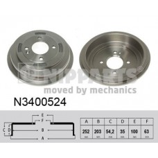 N3400524 NIPPARTS Гальмівний барабан