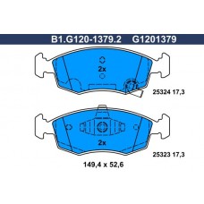 B1.G120-1379.2 GALFER Комплект гальмівних колодок дисковий гальм